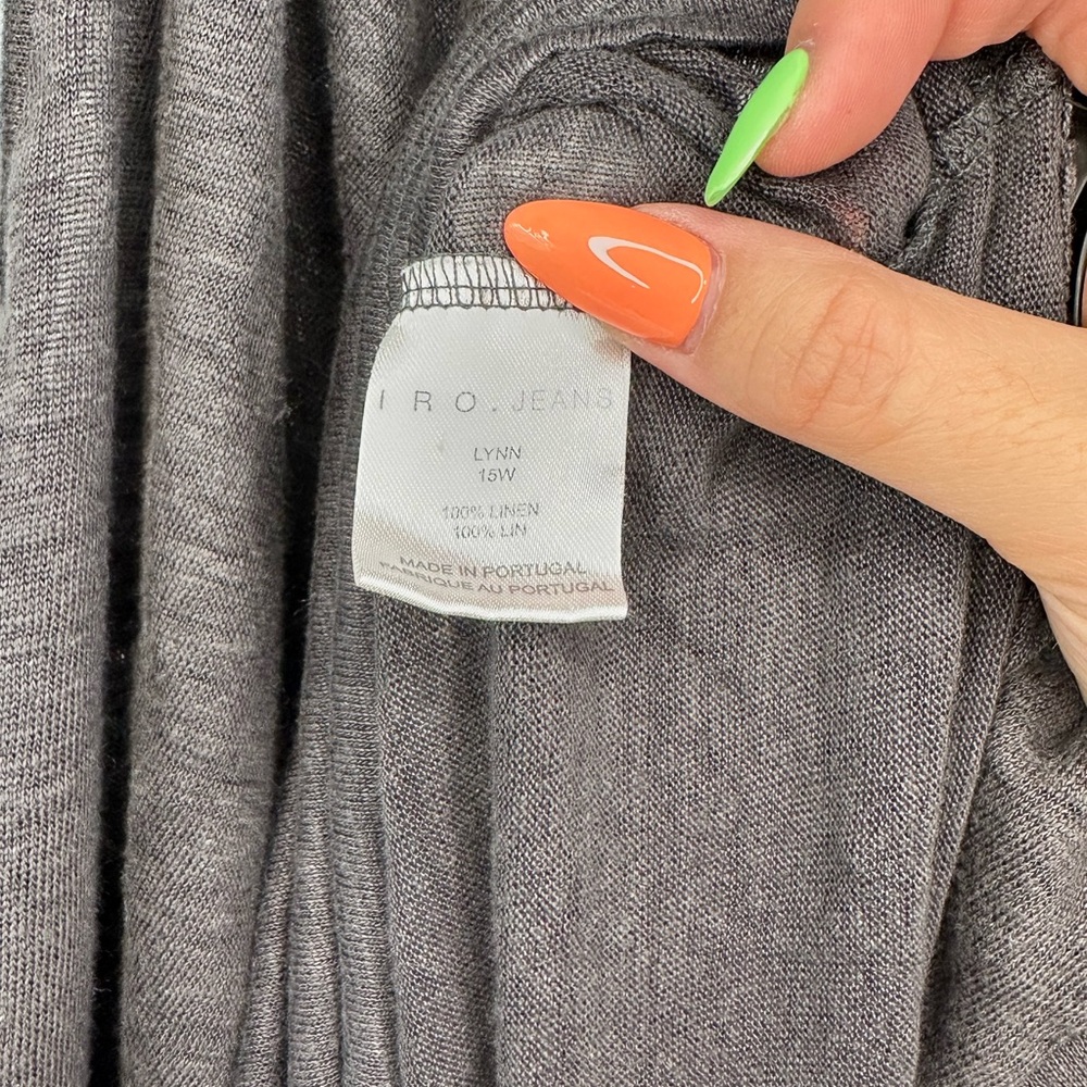 IRO Charcoal Gray Linen Top - Picture 4 of 7